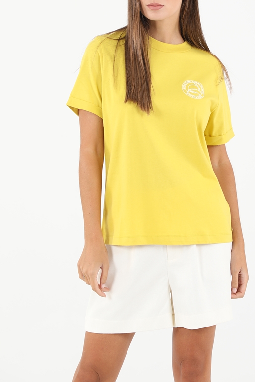 SCOTCH & SODA-Γυναικείο t-shirt SCOTCH & SODA Relaxed-fit Organic Cotton λευκό