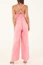 SCOTCH & SODA-Γυναικεία ολόσωμη φόρμα SCOTCH & SODA Linen jumpsuit with tie detail ροζ