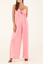 SCOTCH & SODA-Γυναικεία ολόσωμη φόρμα SCOTCH & SODA Linen jumpsuit with tie detail ροζ