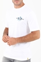 SCOTCH & SODA-Ανδρικό t-shirt SCOTCH & SODA Graphic jersey crewneck λευκό