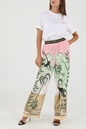 SCOTCH & SODA-Γυναικεία παντελόνα SCOTCH & SODA Placed print wide-leg πολύχρωμη