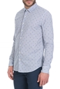SSEINSE-Ανδρικό πουκάμισο SSEINSE μπλε-λευκό                    