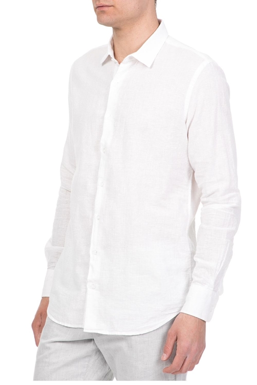 SSEINSE-Ανδρικό πουκάμισο SSEINSE γκρι λευκό
