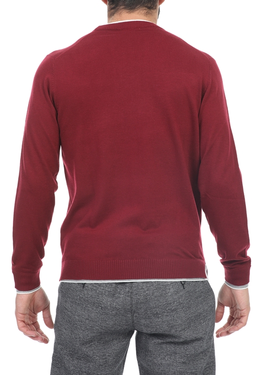 SSEINSE-Ανδρική πλεκτή μπλούζα SSEINSE κόκκινη