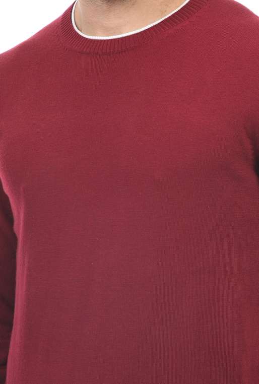 SSEINSE-Ανδρική πλεκτή μπλούζα SSEINSE κόκκινη