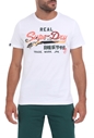SUPERDRY-Ανδρική μπλούζα SUPERDRY VL ITAGO LW λευκή