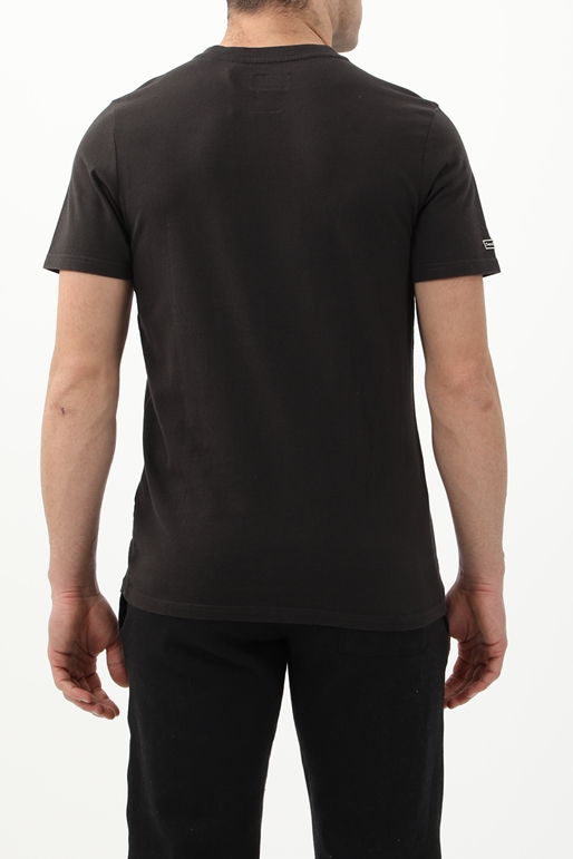 SUPERDRY-Ανδρική κοντομάνικη μπλούζα SUPERDRY BLACK OUT μαύρη