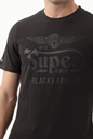 SUPERDRY-Ανδρική κοντομάνικη μπλούζα SUPERDRY BLACK OUT μαύρη