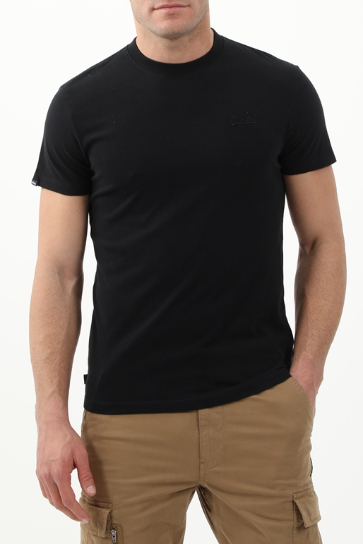 SUPERDRY-Ανδρική μπλούζα SUPERDRY VINTAGE μαύρη