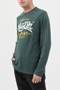SUPERDRY-Ανδρική μακρυμάνικη μπλούζα SUPERDRY SCRIPT STYLE πράσινη