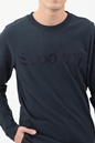 SUPERDRY-Ανδρική μακρυμάνικη μπλούζα SUPERDRY SOURCE μπλε