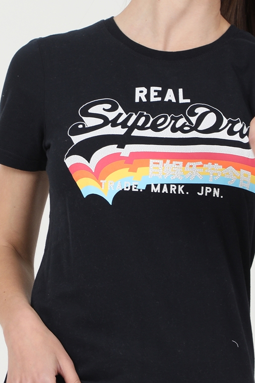 SUPERDRY-Γυναικείο t-shirt SUPERDRY VL ροζ