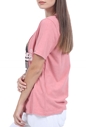 SUPERDRY-Γυναικείο t-shirt με στάμπα SUPERDRY ροζ