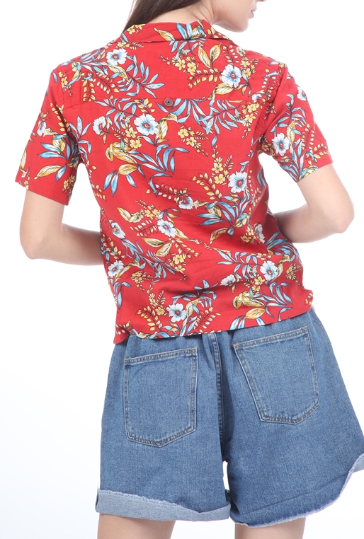 SUPERDRY-Γυναικείο πουκάμισο SUPERDRY RESORT κόκκινο