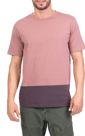 THE PROJECT GARMENTS-Ανδρική κοντομάνικη μπλούζα THE PROJECT GARMENTS ροζ-μοβ