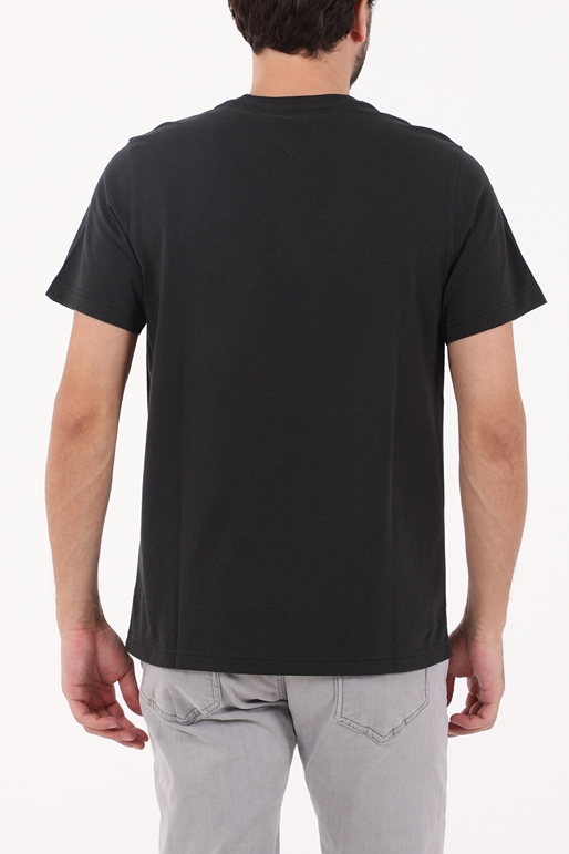 TOMMY HILFIGER-Ανδρικό t-shirt TOMMY HILFIGER REGULAR CORP LOGO C NECK μαύρο