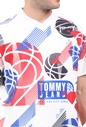 TOMMY HILFIGER-Ανδρικό t-shirt TOMMY HILFIGER BASKETBALL GRAPHIC λευκό μπλε κόκκινο