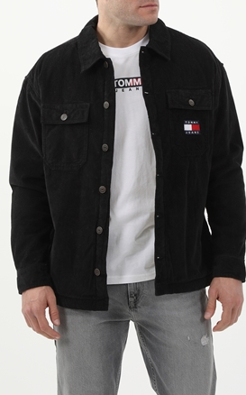 TOMMY HILFIGER-Ανδρικό jacket TOMMY HILFIGER DM0DM11300 TJM LINED CORD OVERSHIRT μαύρο