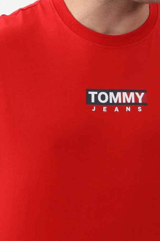 TOMMY HILFIGER-Ανδρικό t-shirt TOMMY HILFIGER TJM ENTRY PRINT TEE κόκκινο