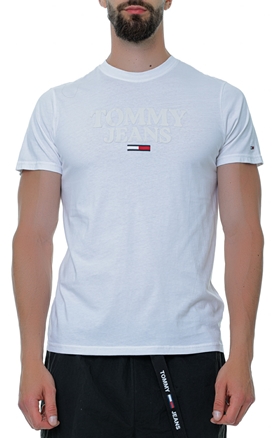 TOMMY HILFIGER-Ανδρική κοντομάνικη μπλούζα TOMMY HILFIGER TJM TONAL ENTRY GRAPHIC TEE λευκή