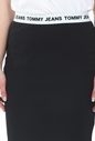 TOMMY HILFIGER-Γυναικεία mini φούστα TOMMY HILFIGER BODYCON μαύρη