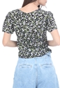 TOMMY HILFIGER-Γυναικεία κοντομάνικη μπλούζα TOMMY HILFIGER φλοράλ