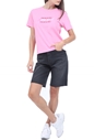 TOMMY HILFIGER-Γυναικείο t-shirt TOMMY HILFIGER REGULAR EMBROIDERED FLAG ροζ