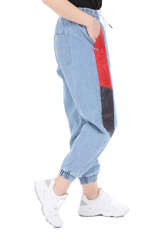 TOMMY HILFIGER-Γυναικείο jean παντελόνι TOMMY HILFIGER ELASTICATED PANT FMXLBR μπλε