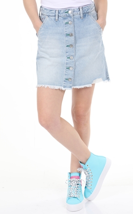TOMMY HILFIGER-Γυναικεία mini jean φούστα TOMMY HILFIGER A-LINE SHORT DENIM μπλε