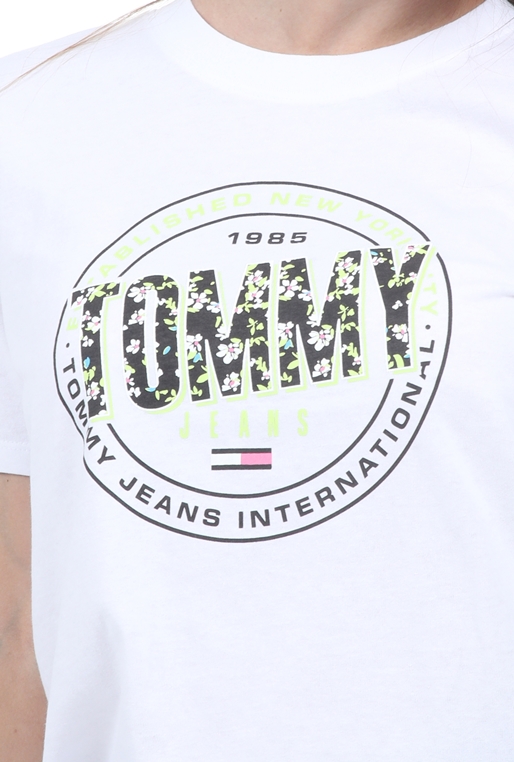 TOMMY HILFIGER-Γυναικείο κοντομάνικη μπλούζα TOMMY HILFIGER μαύρη