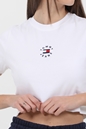 TOMMY HILFIGER-Γυναικείο t-shirt TOMMY HILFIGER BABY CROP λευκό