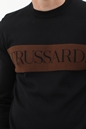 TRUSSARDI-Ανδρικό πουλόβερ TRUSSARDI μαύρο καφέ