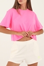 UGG-Γυναικεία cropped μπλούζα UGG 1125159 Tana Cropped Tee ροζ