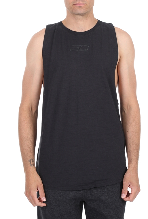 UNDER ARMOUR-Ανδρικό αμάνικο t-shirt UNDER ARMOUR  SC30 BASKETBALL μαύρο