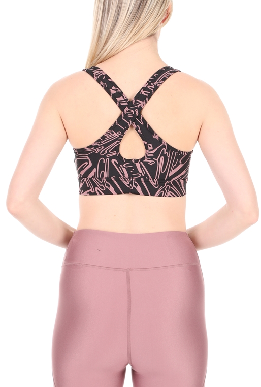 UNDER ARMOUR-Γυναικείο αθλητικό μπουστάκι UNDER ARMOUR Mid Crossback P μαύρο ροζ
