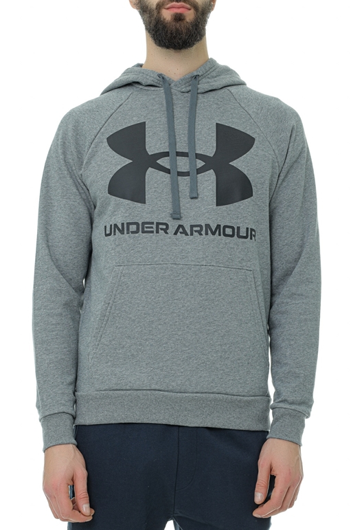 UNDER ARMOUR-Ανδρική φούτερ μπλούζα UNDER ARMOUR 1357093 UA Rival Fleece Big Logo γκρι