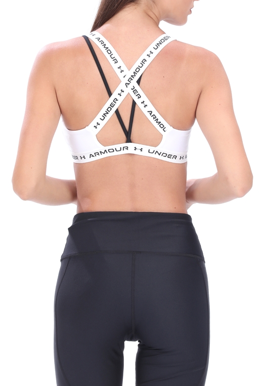 UNDER ARMOUR-Γυναικείο αθλητικό μπουστάκι UNDER ARMOUR Crossback Low λευκό