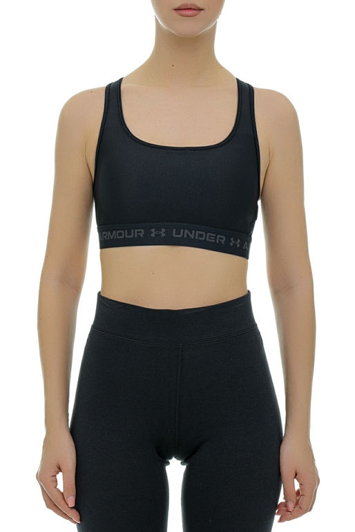 UNDER ARMOUR-Γυναικείο αθλητικό μπουστάκι UNDER ARMOUR Crossback Mid λευκό