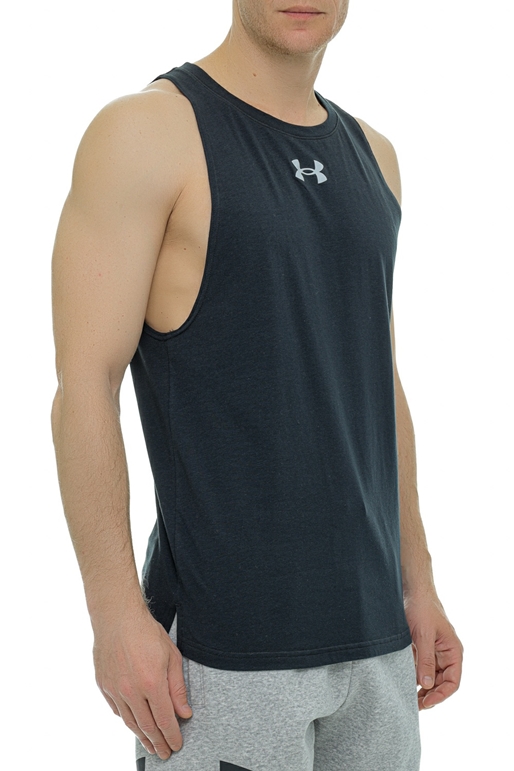 UNDER ARMOUR-Ανδρικό αμάνικο t-shirt UNDER ARMOUR 1361901 UA BASELINE μαύρο