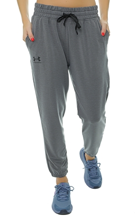 UNDER ARMOUR-Γυναικείο παντελόνι φόρμας UNDER ARMOUR Rival Terry Jogger γκρι