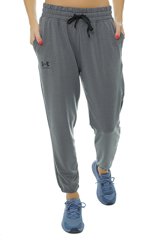 UNDER ARMOUR-Γυναικείο παντελόνι φόρμας UNDER ARMOUR Rival Terry Jogger γκρι 