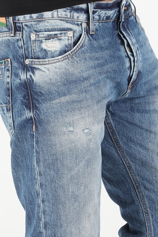 UNIFORM-Ανδρικό cropped jean παντελόνι UNIFORM BARNEY CROP μπλε