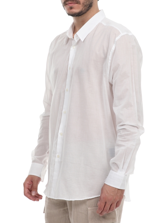 VILEBREQUIN-Ανδρικό πουκάμισο VILEBREQUIN CARACAL λευκό