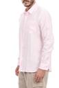 VILEBREQUIN-Ανδρικό λινό πουκάμισο VILEBREQUIN CAROUBIS ροζ
