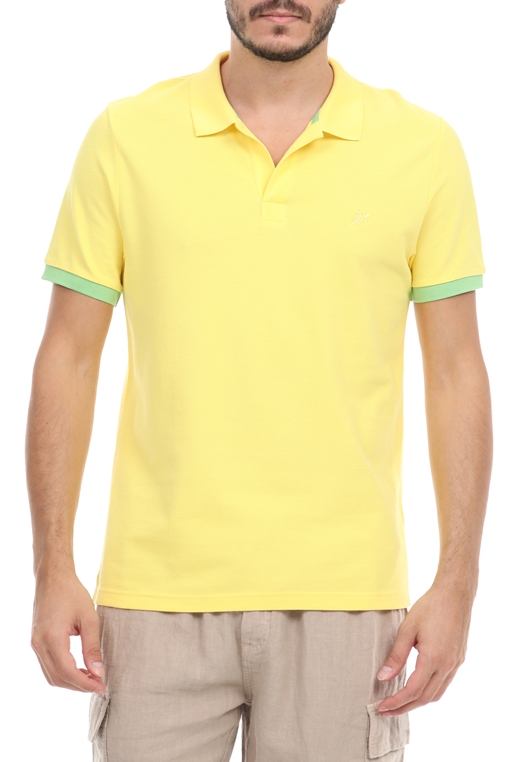 VILEBREQUIN-Ανδρική polo μπλούζα VILEBREQUIN PALATIN κίτρινη πράσινη
