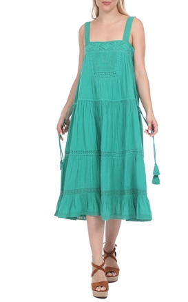 MABE-Γυναικείο boho maxi φόρεμα MABE NOLA SUNDRESS πράσινο